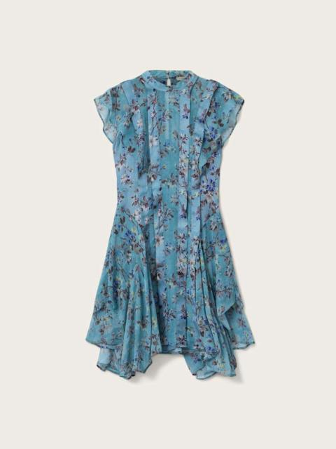 FLEUR PRINTED ASYMMETRIC MINI DRESS