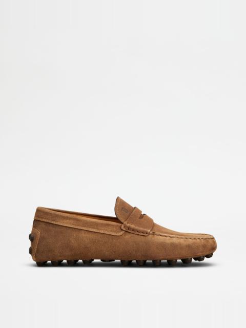 GOMMINO BUBBLE LOAFERS IN SUEDE - BROWN