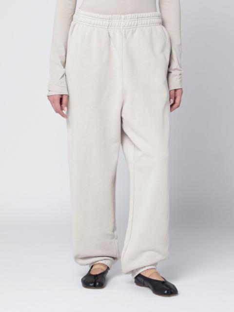 White cotton joggers