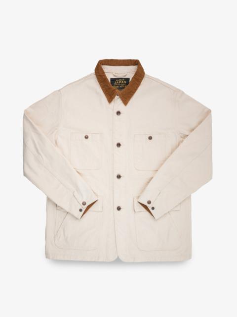 10OZ KURASHIKIZOME® ORGANIC COTTON DUCK CHORE JACKET - IVORY
