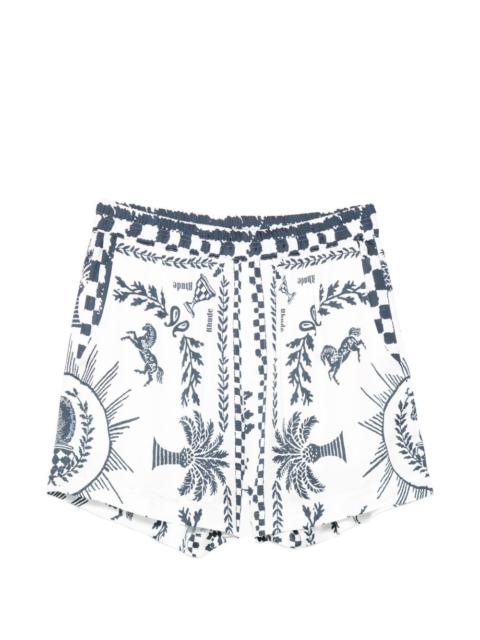 patterned elasticated shorts