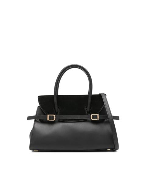 small River suede buckle tote bag