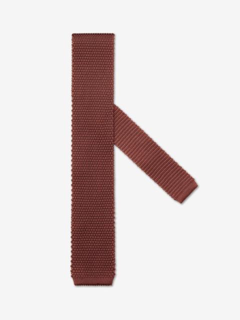 Burnt earth knit tie