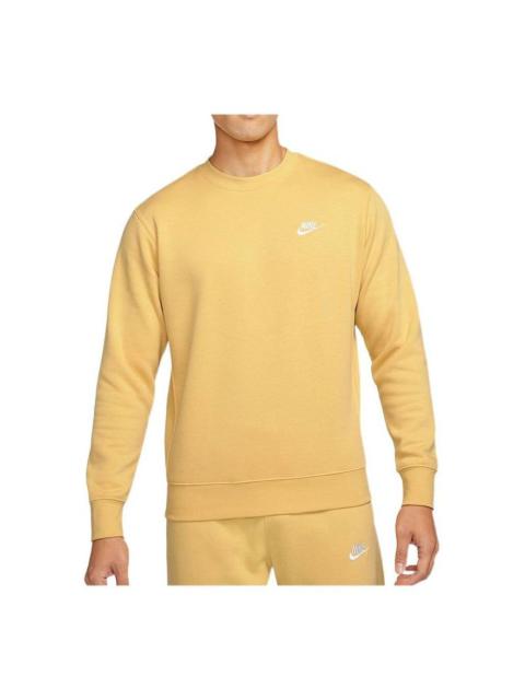 Nike Sportswear Club Fleece Round Neck Pullover 'Yellow' BV2663-700