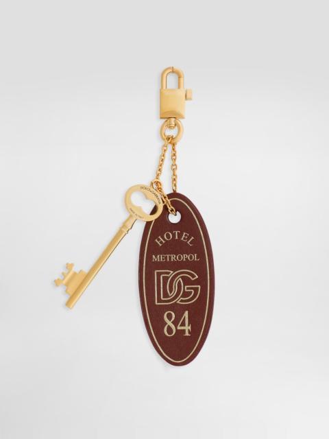 Calfskin tassel keychain