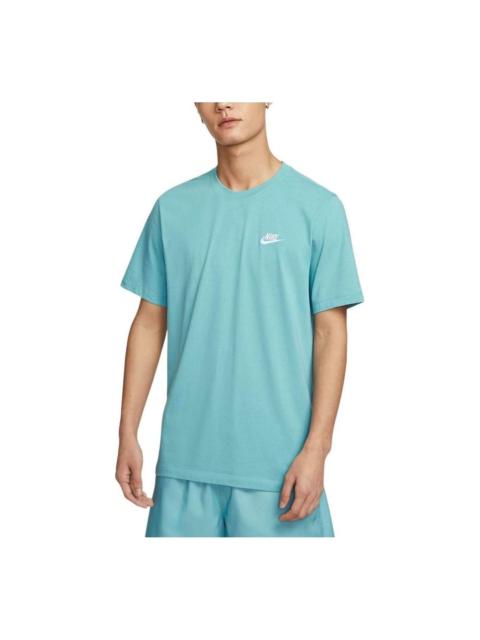 Nike Club T-shirt Asia Sizing 'Light Blue' AR4999-465