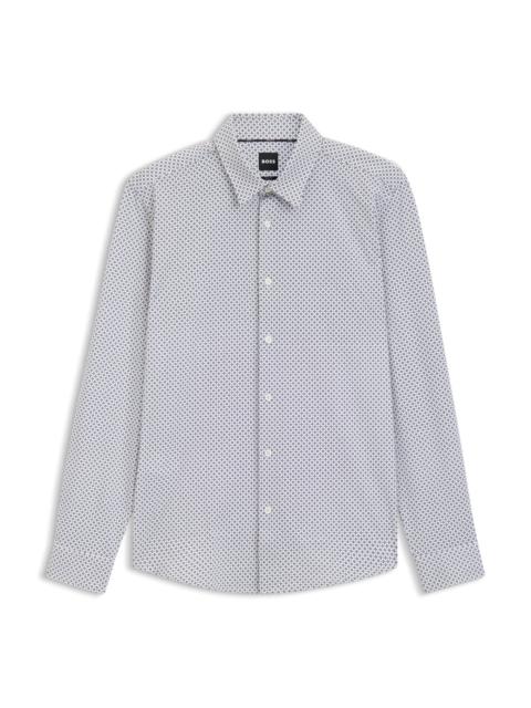 SLIM-FIT SHIRT IN PRINTED ITALIAN COTTON