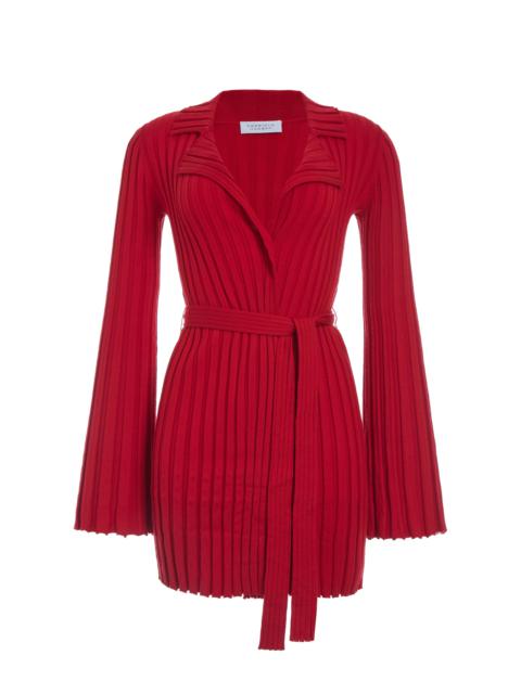 Carmen Knit Cardigan in Red Merino Wool