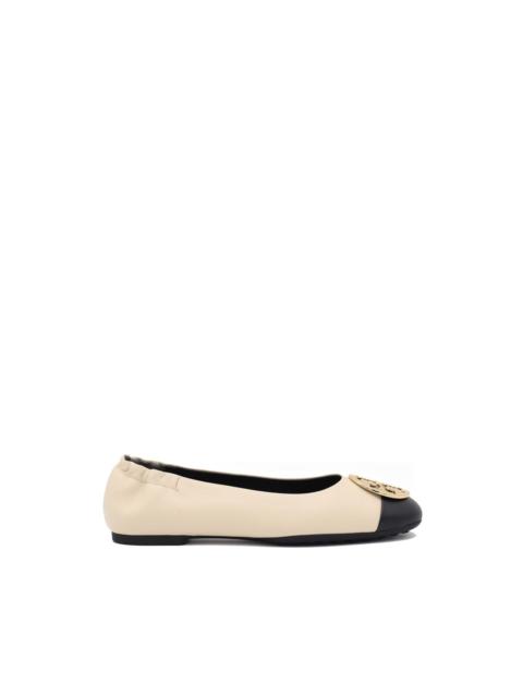 logo-plaque ballet flats