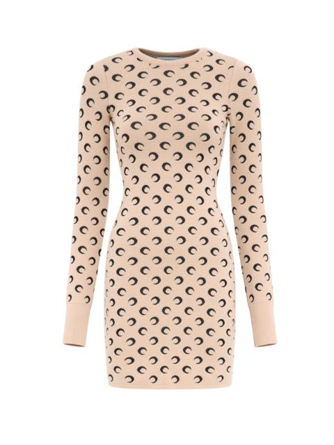 Moon Jacquard Knit Mini Dress