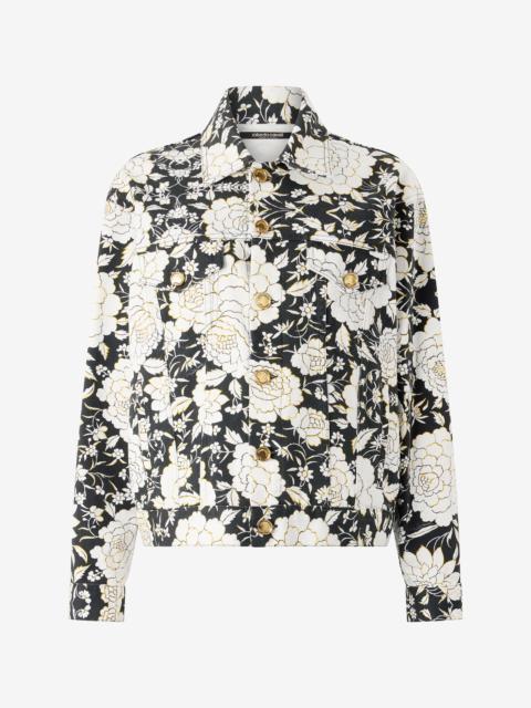 Denim Jacket With Flowers