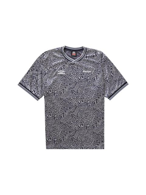 Supreme Umbro Jacquard Animal Print Soccer Jersey Navy
