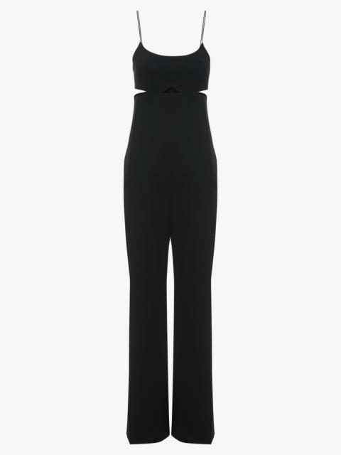 Cut-Out Detail Cami Jumpsuit In Black