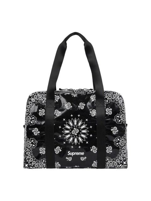 Supreme Bandana Tarp Small Duffle Bag 'Black Whtie' SUP-SS21-623