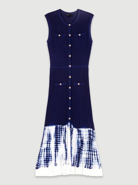 Tie-dye knit maxi dress