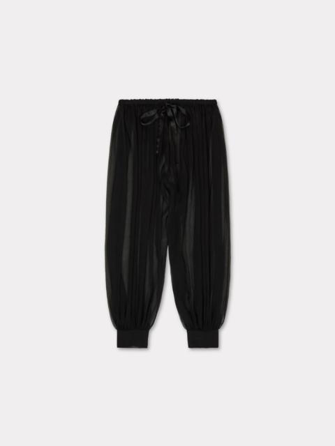 Balloon pants in transparent silk veil