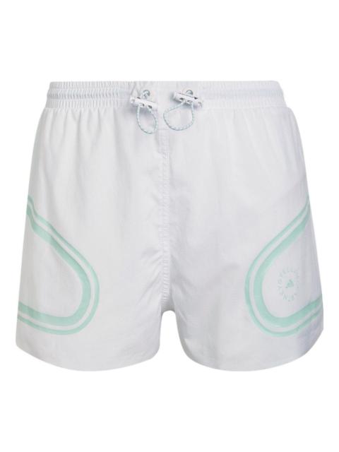 (WMNS) adidas by Stella McCartney TruePace Running Shorts 'White Teal' HD9119
