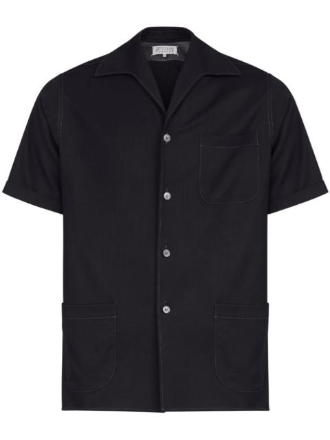 short-sleeve wool shirt