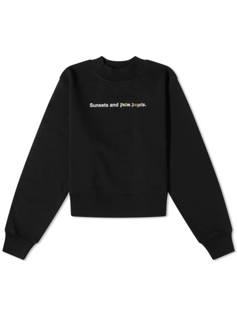 Palm Angels Sunset Fitted Crewneck Sweatshirt