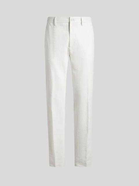 FOLIAGE-DESIGN COTTON TROUSERS