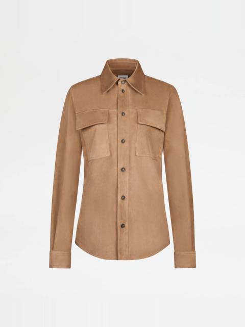 PASHMY SHIRT IN SUEDE - BEIGE
