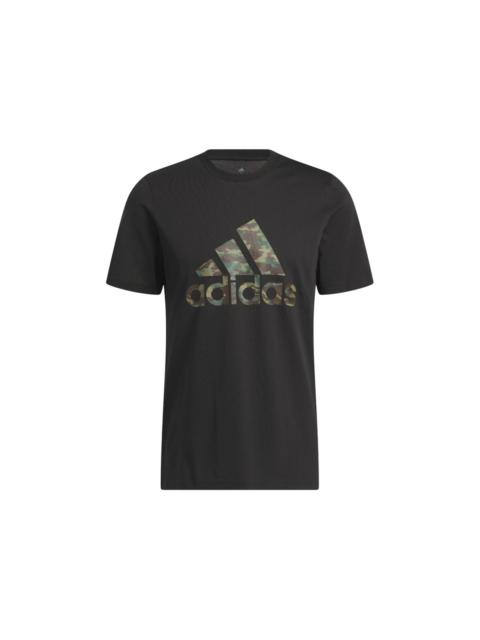 adidas Camo Short Sleeve T-Shirt Black
