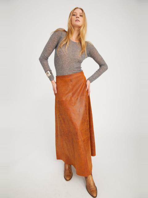 CEDAR LEATHER JULIA SKIRT