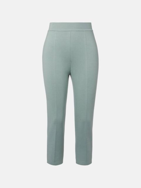 Siena silk and cotton cropped tapered pants
