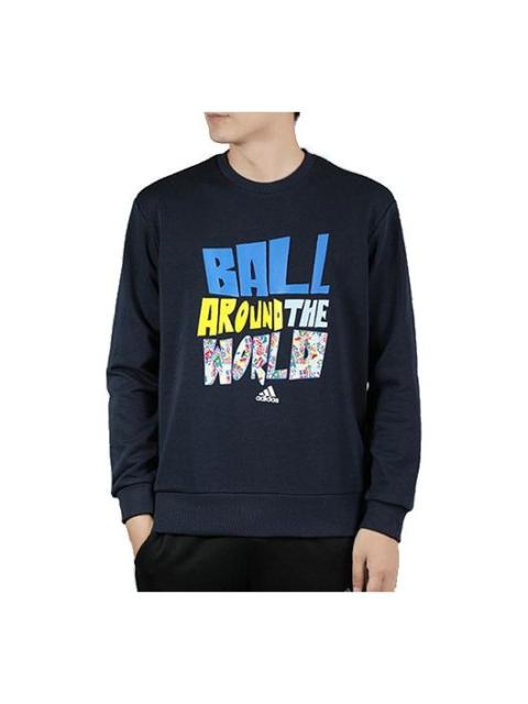 adidas Basketball Sports Round Neck Pullover Navy Blue FK6473