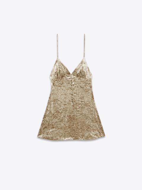 sleeveless dress in velvet