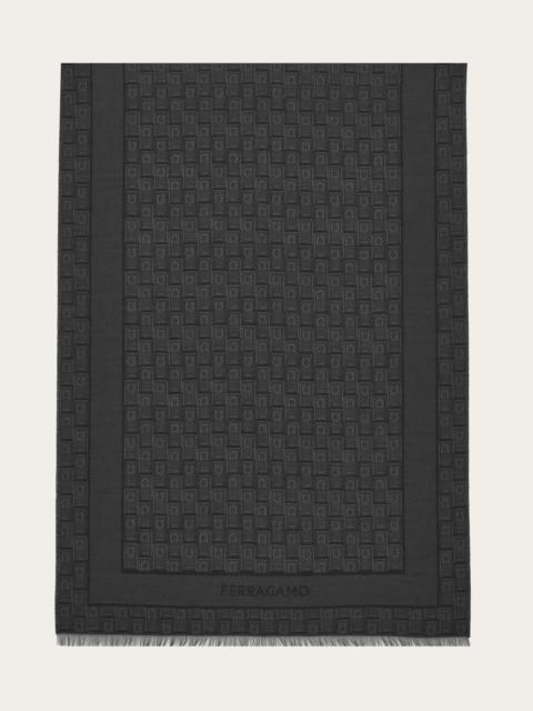 Gancini Monogram jacquard stole
