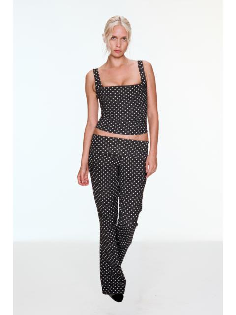 ALBA PANT - BLACK AND WHITE POLKA DOT