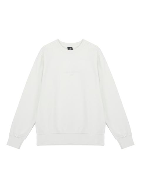 New Balance Solid Color Round Neck Sports Pullover White AMT21555-IV