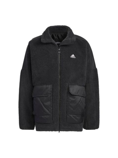 adidas Warding Oversized Boa Full-Zip Jacket (Gender Neutral) 'Black' IK7341