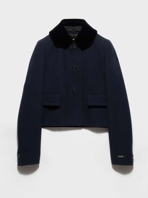 Single-breasted natté fabric jacket
