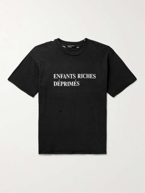 Enfants Riches Déprimés Distressed Logo-Printed Cotton