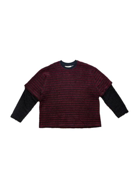 Song For The Mute Double Layered Sleeves Pullover Red