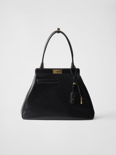 Large leather tote bag