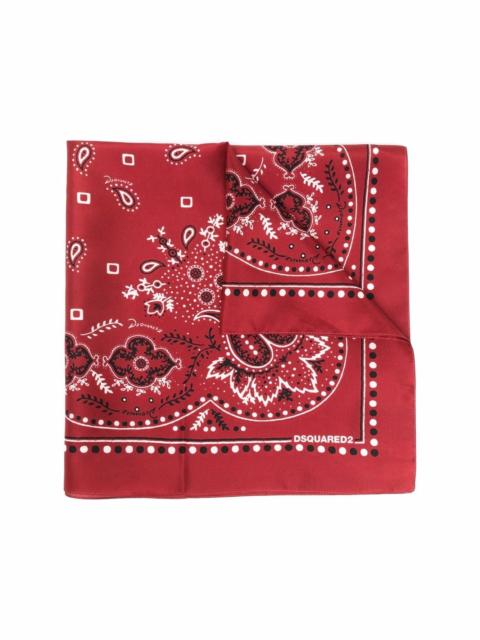 paisley-print bandana scarf
