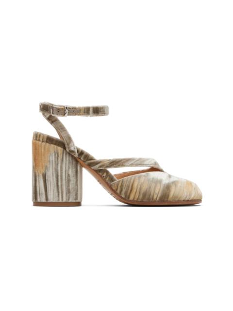 Beige Tabi Pump Heeled Sandals