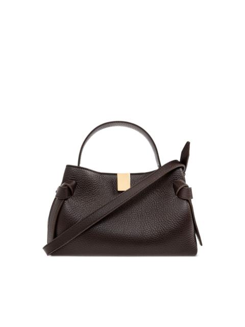 mini Gyoza knotted leather tote bag