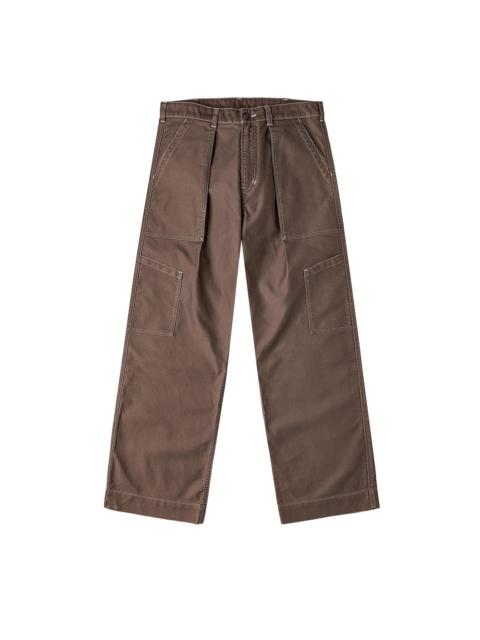 Hand-Painted Seagull Print Relax Fit Flight Pants