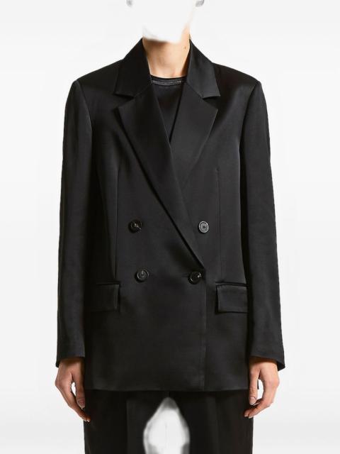 flap-pockets double-breasted blazer