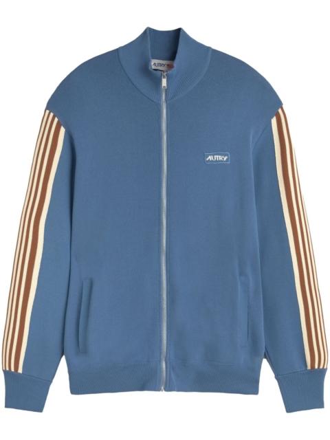 logo-appliqué zip-up sweatshirt