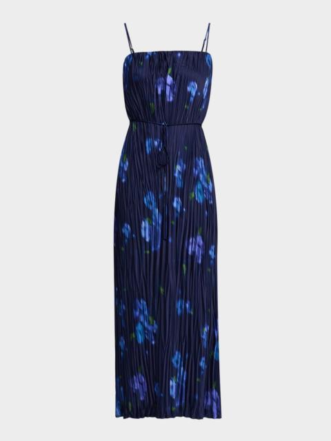 Blurred Poppy Column Dress