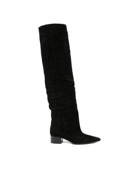 40mm pointed-toe suede boots