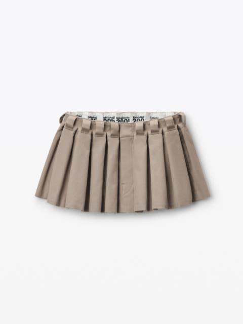 Box-Pleated Mini Skirt