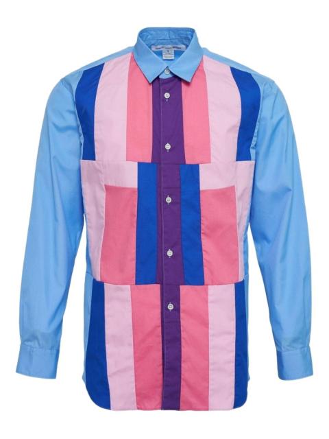 long-sleeved patchwork shirt