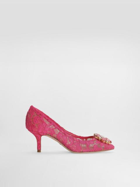 Pump in Taormina lace with crystals