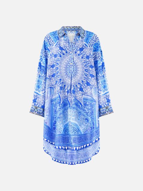 RELAXED HIGH LOW SHIRT DRESS